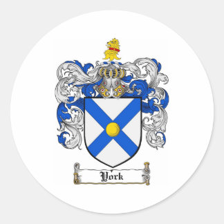 Sticker Rond Armoiries de York / York Family Crest
