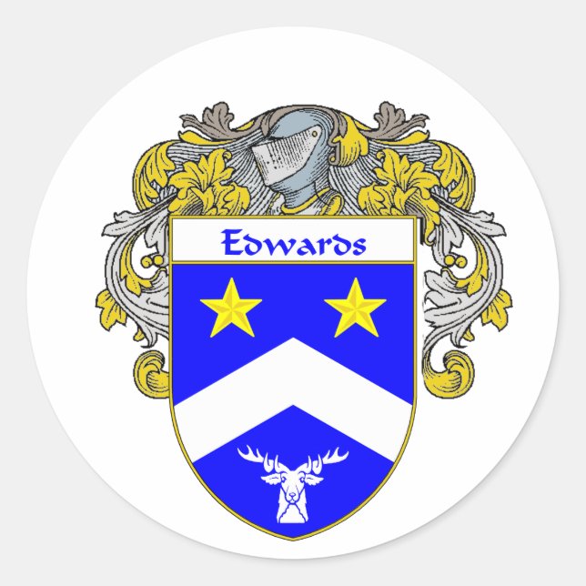 Sticker Rond Armoiries d'Edwards (mannequins) (Devant)