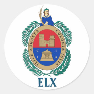 Sticker Rond Armoiries d'Elche, ESPAGNE
