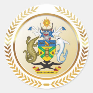 Sticker Rond Armoiries des Îles Salomon