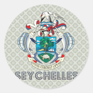 Sticker Rond Armoiries des Seychelles