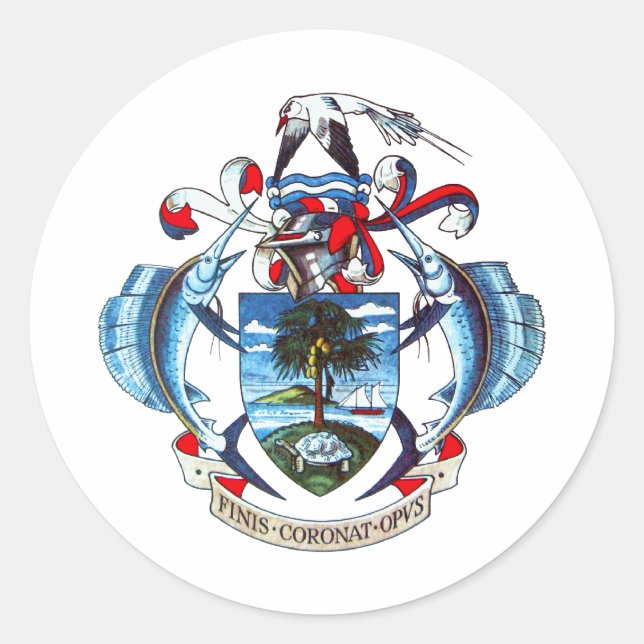 Sticker Rond Armoiries des Seychelles (Devant)