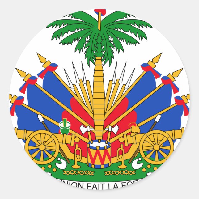 Sticker Rond Armoiries d'Haïti (Devant)