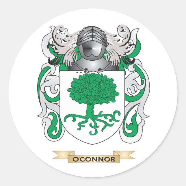 Sticker Rond Armoiries d'O'Connor (crête de famille) (Devant)
