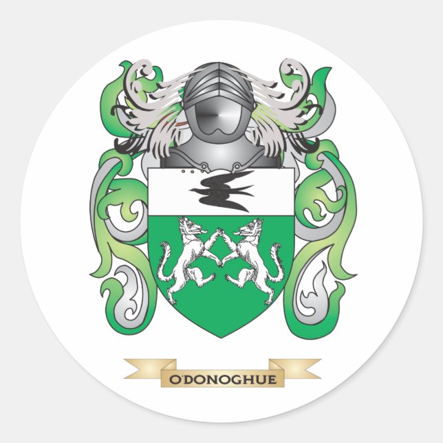 Sticker Rond Armoiries d'O'Donoghue (crête de famille) (Devant)