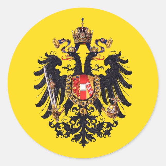 Sticker Rond Armoiries du Bouton de l'Empire autrichien (Devant)