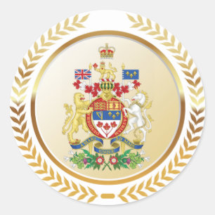 Sticker Rond Armoiries du Canada
