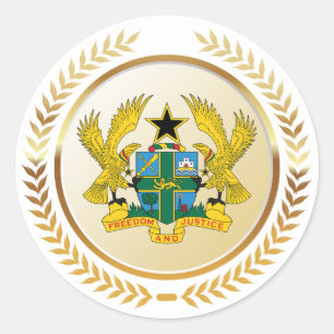 Sticker Rond Armoiries du Ghana