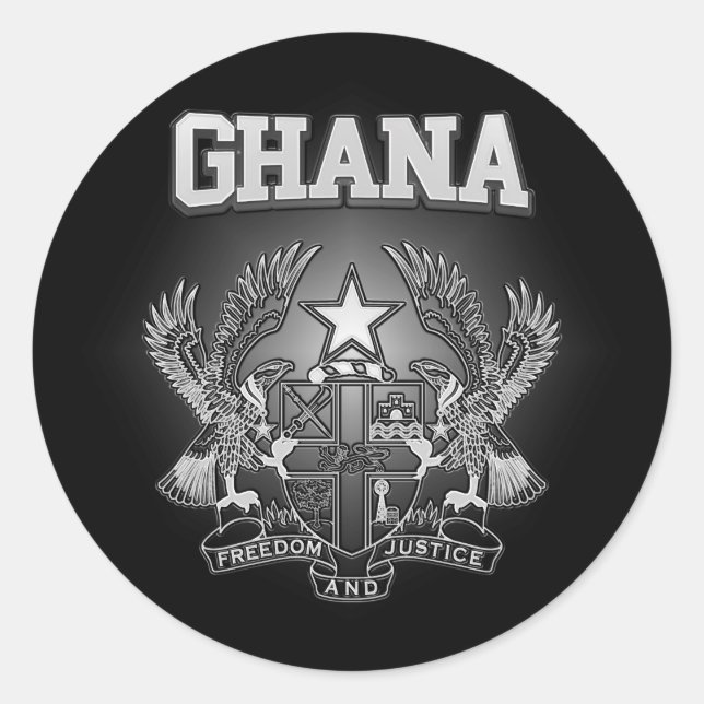 Sticker Rond Armoiries du Ghana (Devant)