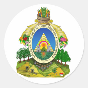 Sticker Rond Armoiries du Honduras