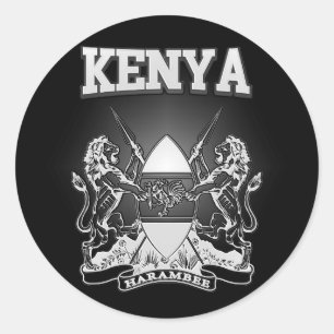 Sticker Rond Armoiries du Kenya