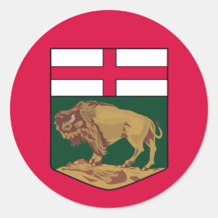 Sticker Rond Armoiries du Manitoba - CANADA