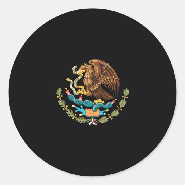 Sticker Rond Armoiries du Mexique (Devant)