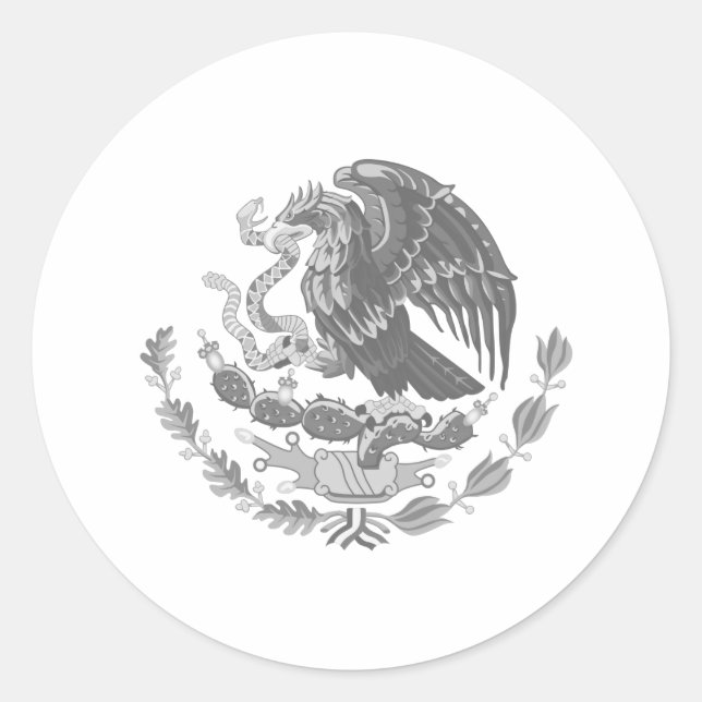Sticker Rond Armoiries du Mexique (Devant)