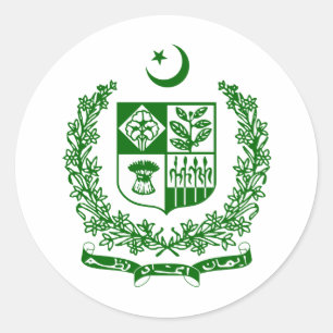 Sticker Rond Armoiries du Pakistan