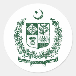 Sticker Rond Armoiries Du Pakistan