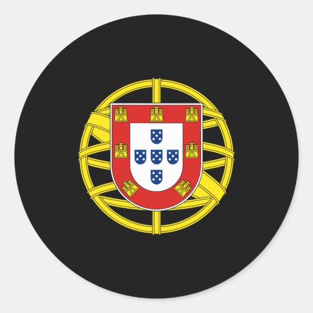Sticker Rond Armoiries du Portugal (Devant)