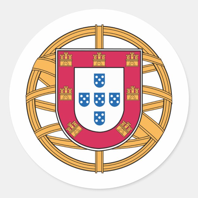 Sticker Rond Armoiries du Portugal (Devant)