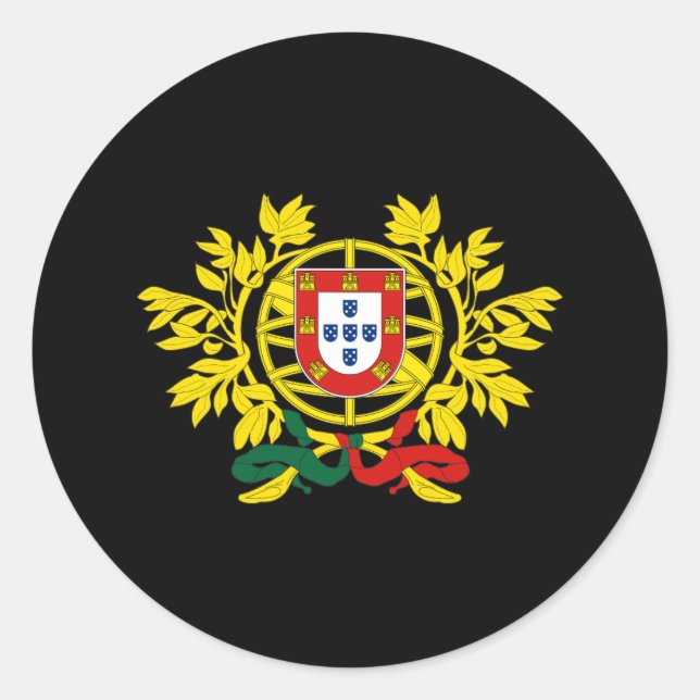 Sticker Rond Armoiries du Portugal (Devant)