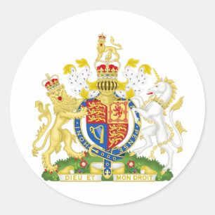 Sticker Rond Armoiries du Royaume-Uni GB
