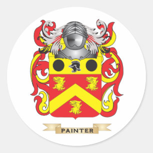 Sticker Rond Armoiries d'un peintre (crête de famille)