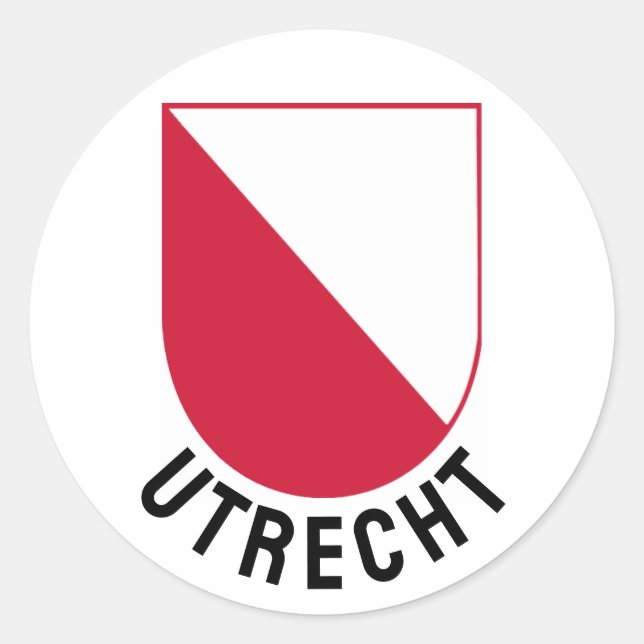Sticker Rond Armoiries d'Utrecht - Pays-Bas (Devant)