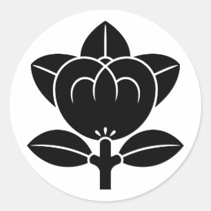 Sticker Rond [Armoiries familiales] Fleur de Tachibana