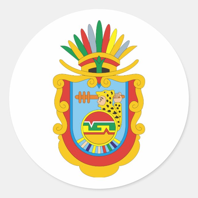 Sticker Rond Armoiries Guerrero Mexique Symbole officiel Logo (Devant)