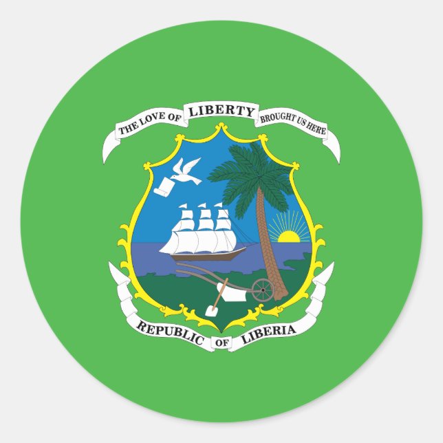Sticker Rond Armoiries libériennes (Devant)