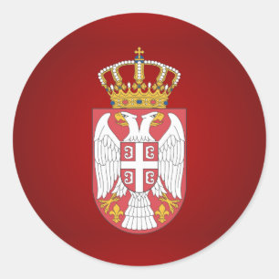 Sticker Rond Armoiries serbes