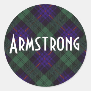 Sticker Rond Armstrong clan Plaid Scottish tartan