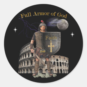 Sticker Rond Armure complète de DIEU