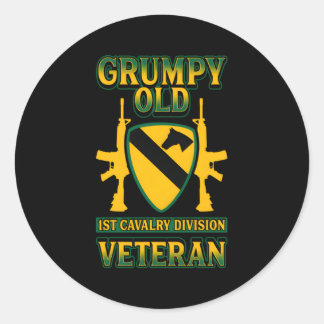 Sticker Rond Army1St Cavalry Division La Première Équipe De L'A