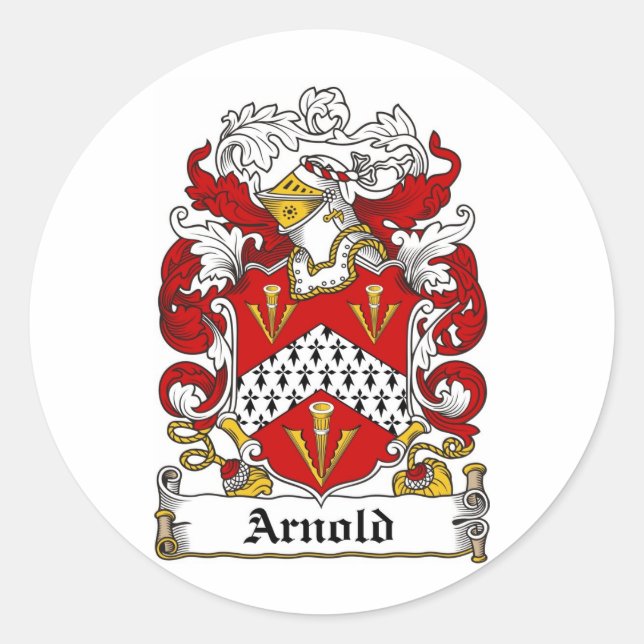 STICKER ROND ARNOLD FAMILLE CREST - ARNOLD COAT OF ARMS (Devant)