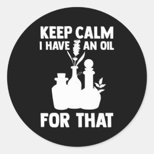 Sticker Rond Aromathérapie Huile Essentielle Conserver Le Calme