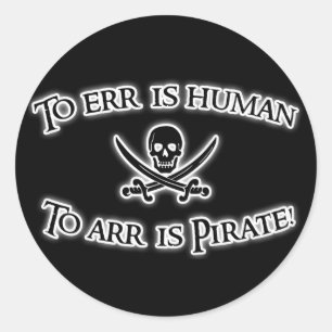 Sticker Rond Arr est Pirate !