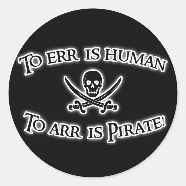 Sticker Rond Arr est Pirate ! (Devant)