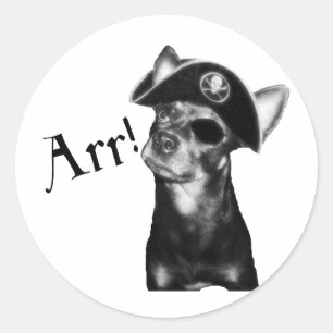 Sticker Rond ARR Pooch Pirate