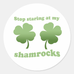 STICKER ROND ARRÊTE DE COMMENCER PAR MES SHAMROCKS