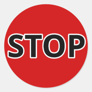 Sticker Rond Arrêter