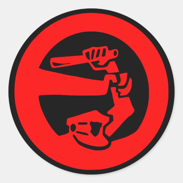 Sticker Rond Arrêter la violence policière (Devant)