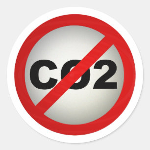 Sticker Rond Arrêter le CO2