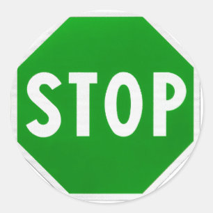 Sticker Rond Arrêter l'opération Oui Non