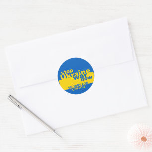 Sticker Rond Arrêtez la guerre en Ukraine maintenant - Victoire