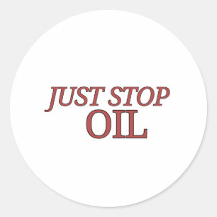 Sticker Rond Arrêtez l'huile