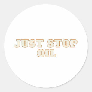 Sticker Rond Arrêtez l'huile