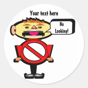 Sticker Rond Arrêtez ! Signal d'avertissement rouge