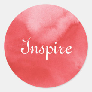 Sticker Rond arrière - plan coloré d'aquarelle pour vos 3