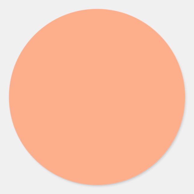 Sticker Rond Arrière - plan couleur rose Saumon solide personna (Devant)