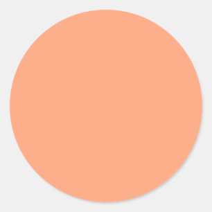 Sticker Rond Arrière - plan couleur rose Saumon solide personna